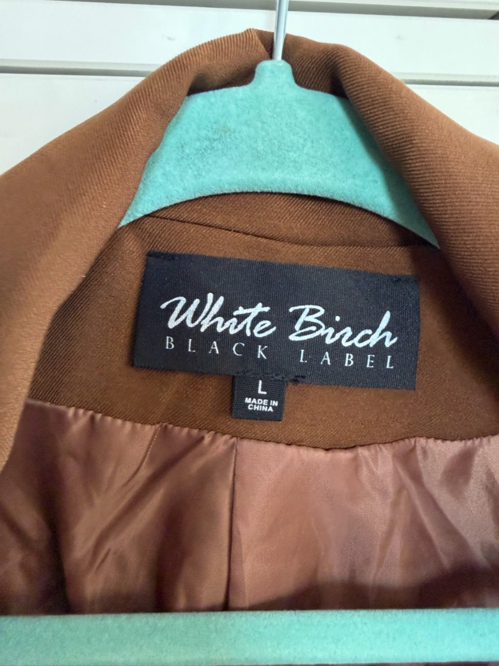 White Birch Black Label Brown Blazer Size L Oversized - Picture 3 of 4